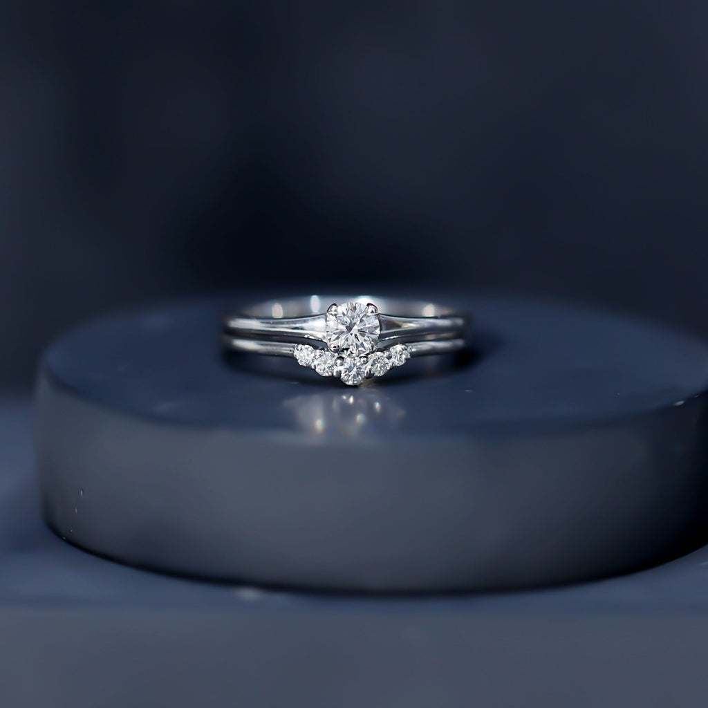 Lab Grown Diamond Minimal Engagement Ring With Enhancer