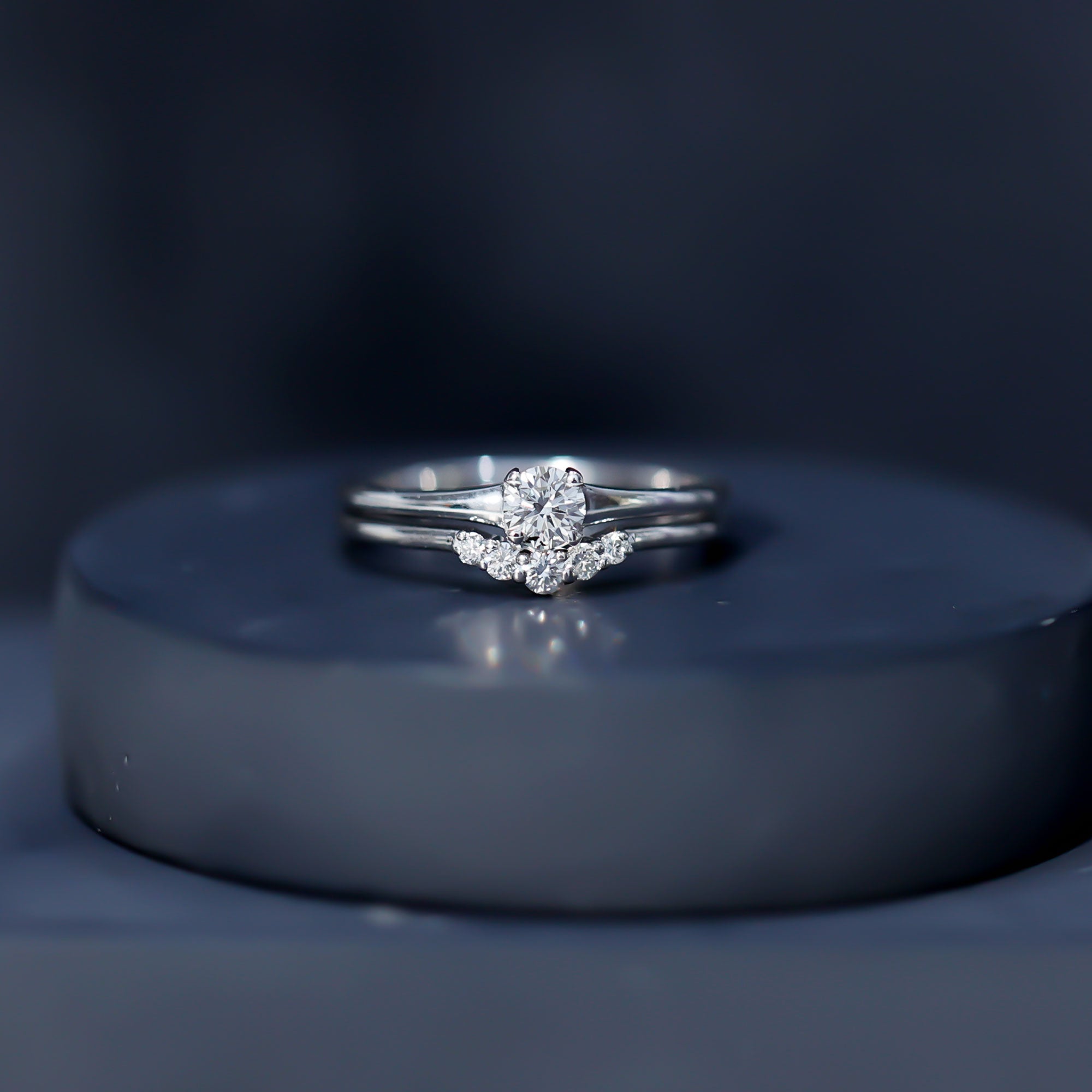 Lab Grown Diamond Minimal Engagement Ring With Enhancer