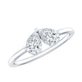 Certified Lab Grown Diamond 2 Stone Promise Ring