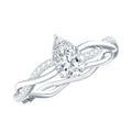 0.6 Carat Lab Grown Diamond Pear Shaped Engagement Ring