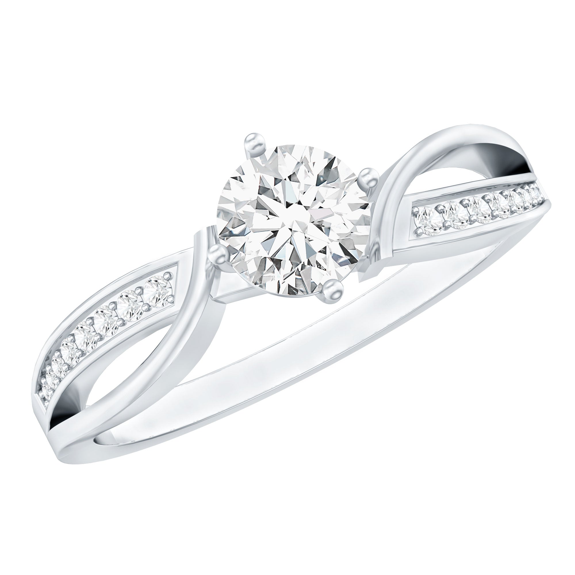 0.4 Carat Certified Lab Grown Diamond Infinity Engagement Ring