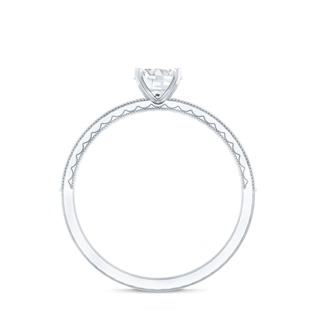 0.4 Carat Lab Grown Diamond Engagement Ring With Side Stones