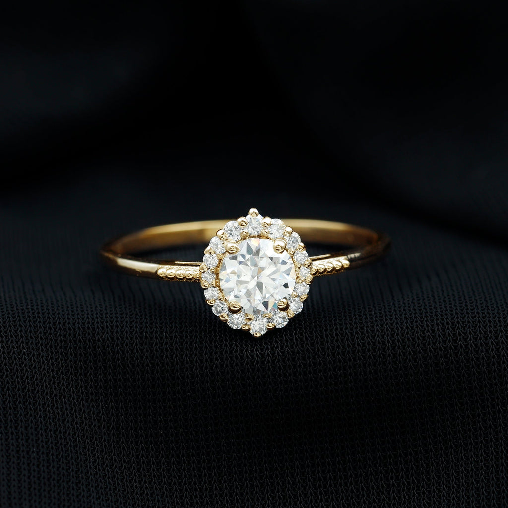 Classic Lab Grown Diamond Halo Engagement Ring