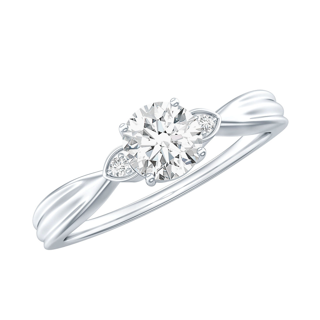 0.9 Carat Certified Lab Grown Diamond Solitaire Promise Ring