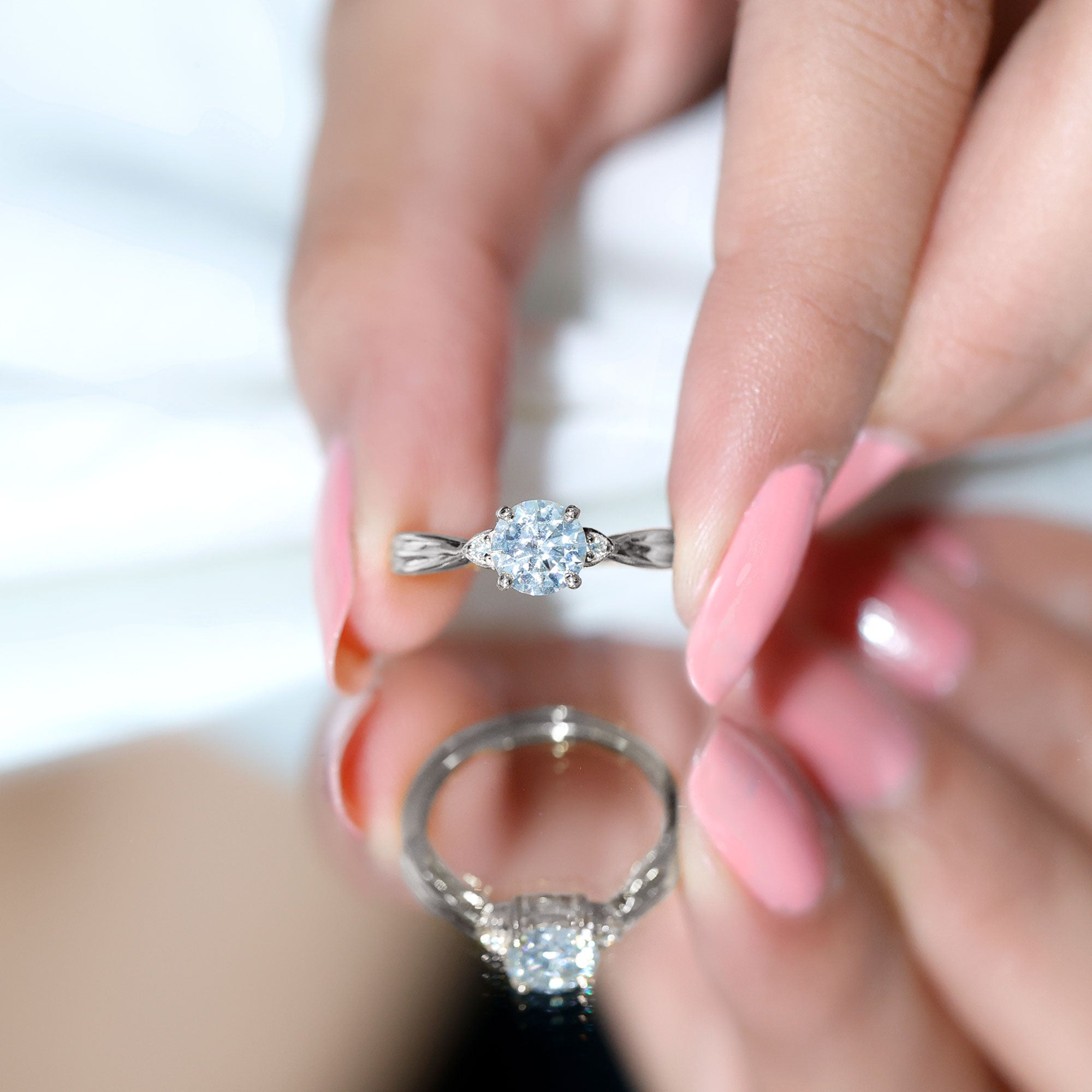 0.9 Carat Certified Lab Grown Diamond Solitaire Promise Ring