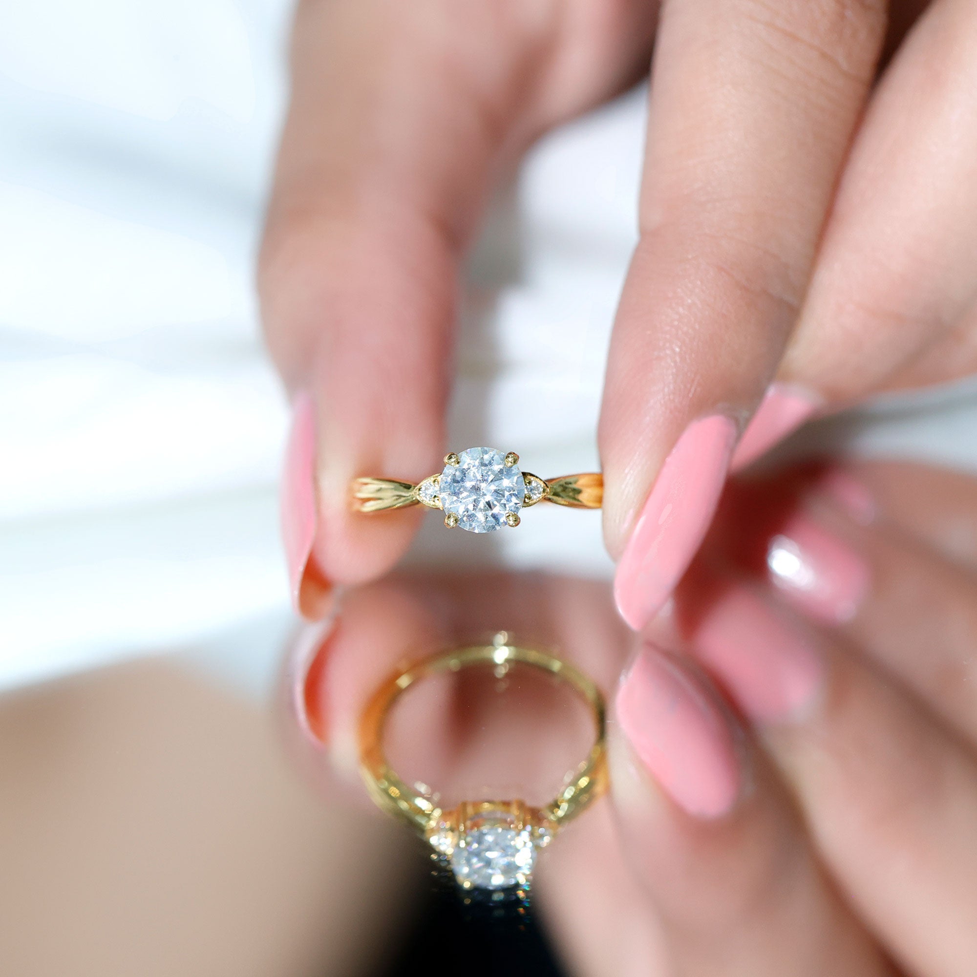 0.9 Carat Certified Lab Grown Diamond Solitaire Promise Ring