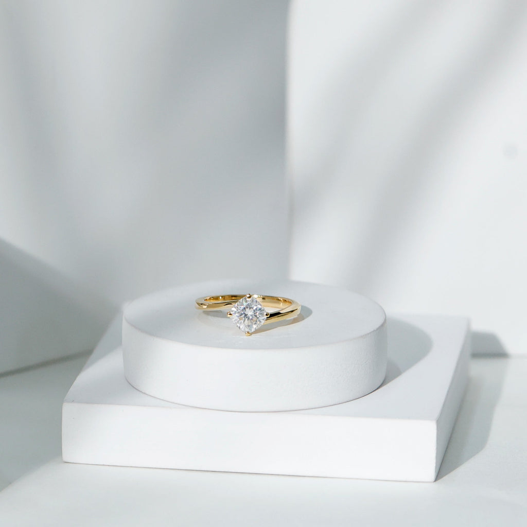 Certified 1.7 Carat Cushion Lab Grown Diamond Solitaire Engagement Ring