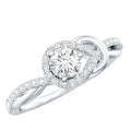 Certified 0.9 Carat Lab Grown Diamond Love Knot Engagement Ring