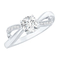 Certified 0.9 Carat Lab Grown Diamond Infinity Engagement Ring