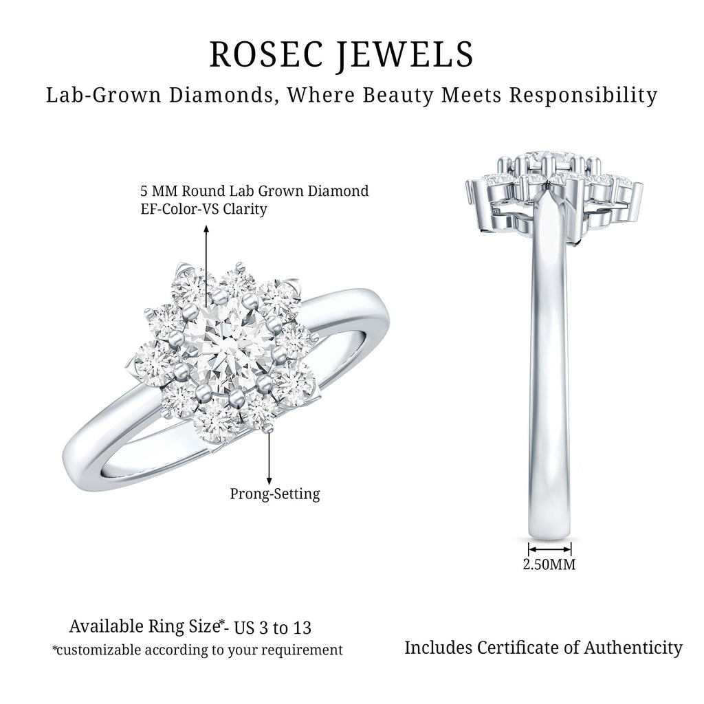 Lab Grown Diamond Nature Engagement Ring