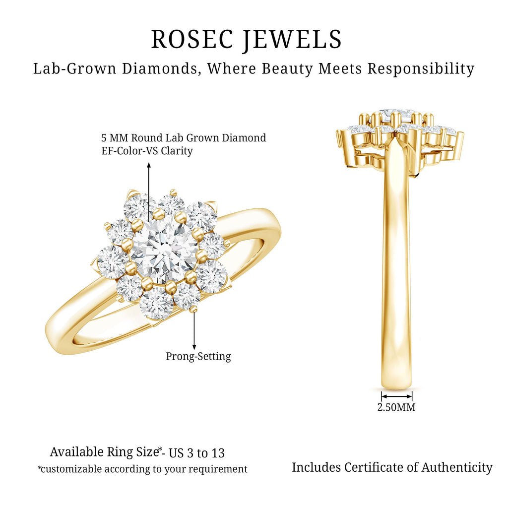 Lab Grown Diamond Nature Engagement Ring