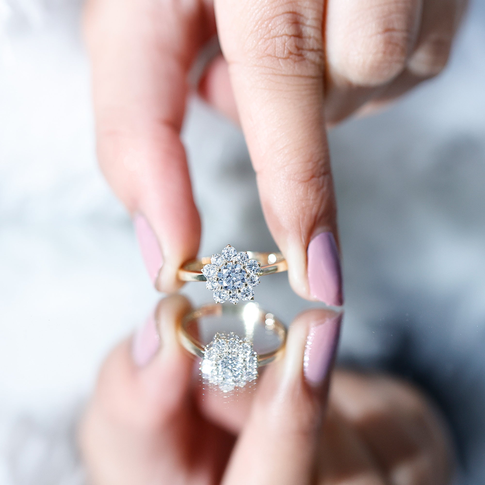 Lab Grown Diamond Nature Engagement Ring