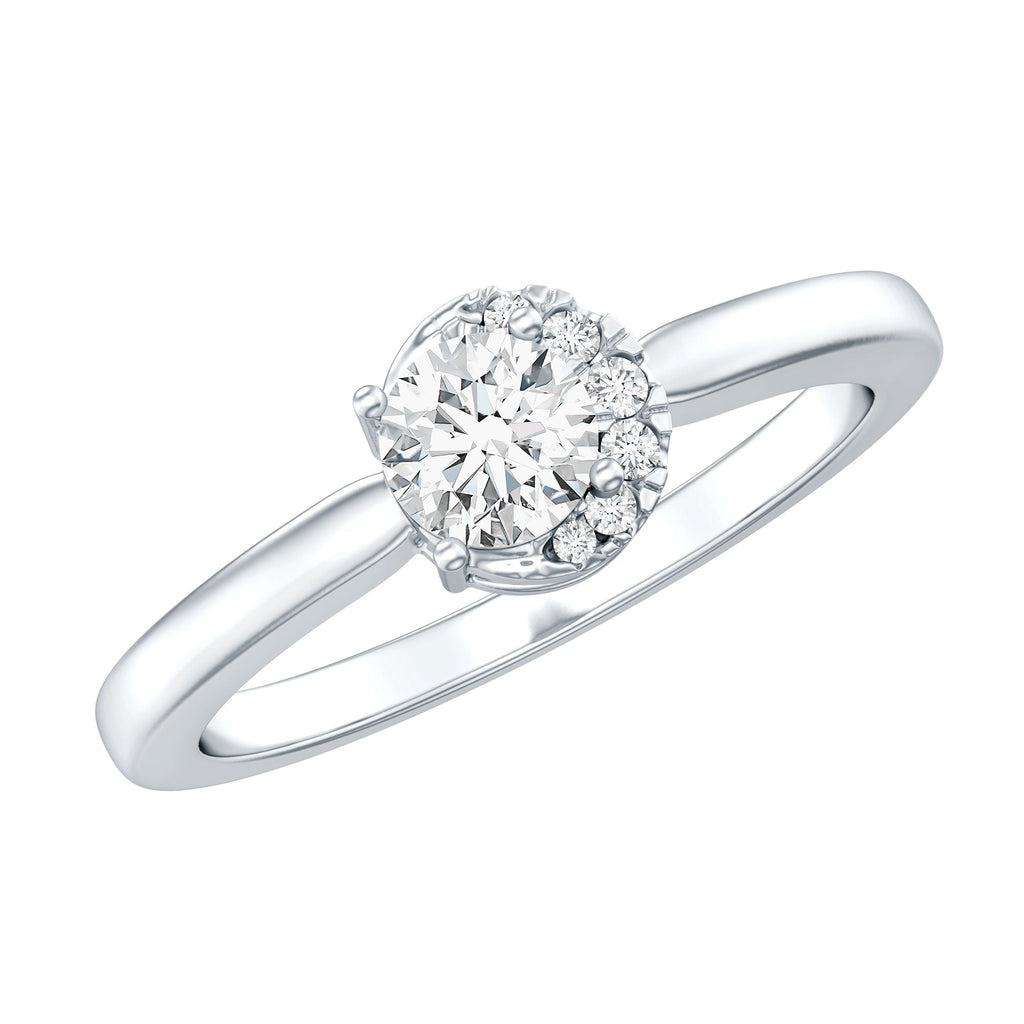0.4 Carat Certified Lab Grown Diamond Solitaire Promise Ring