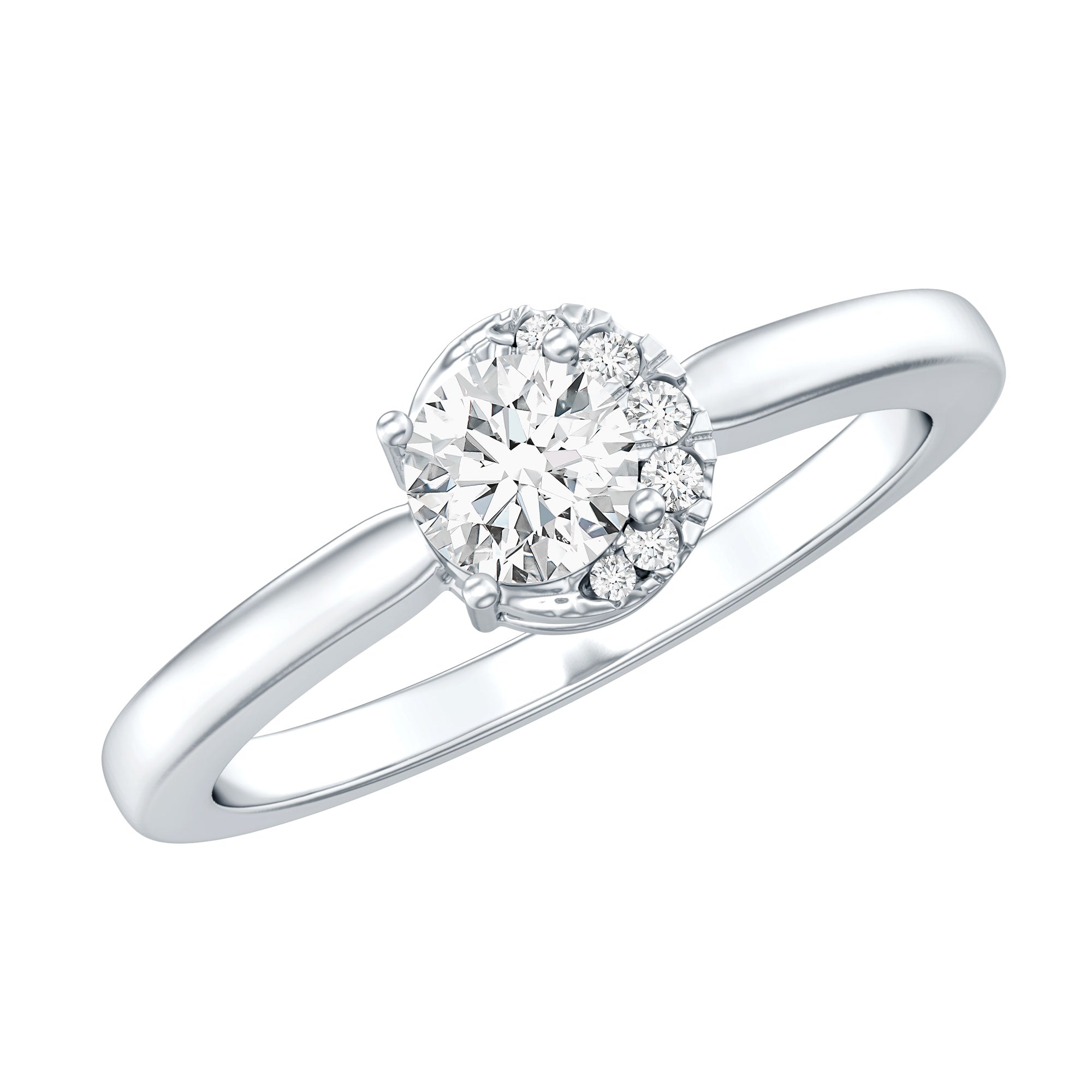 0.4 Carat Certified Lab Grown Diamond Solitaire Promise Ring
