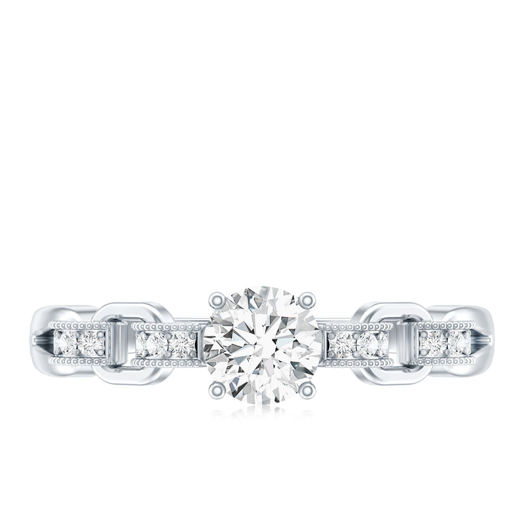 Certified 0.4 Carat Lab Grown Diamond Promise Ring For Her