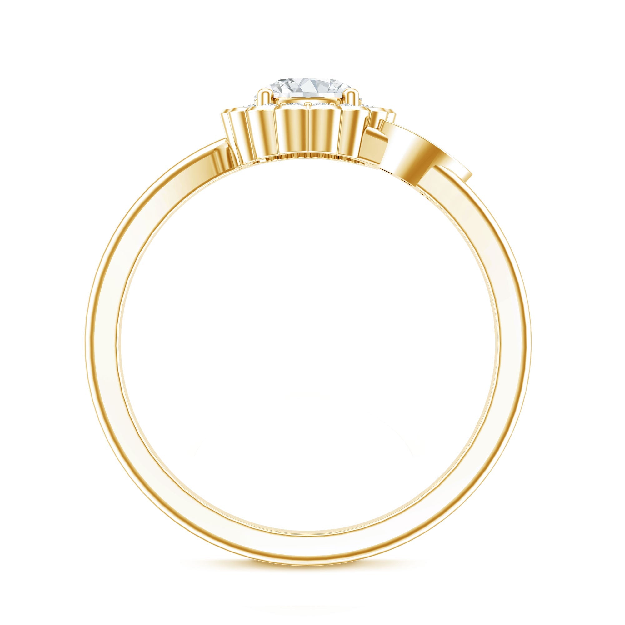 Certified 0.9 Carat Lab Grown Diamond Floral Engagement Ring