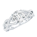 Lab Grown Diamond 2 Carat Round Engagement Ring With Infinity Twist
