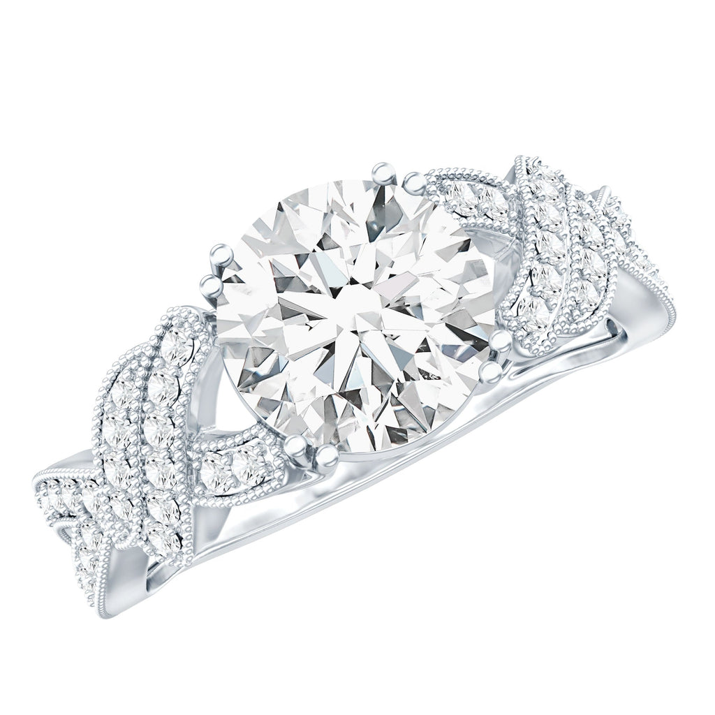 2 Carat Solitaire Lab Grown Diamond Non Traditional Engagement Ring