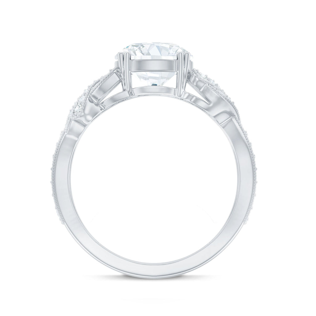 2 Carat Solitaire Lab Grown Diamond Non Traditional Engagement Ring