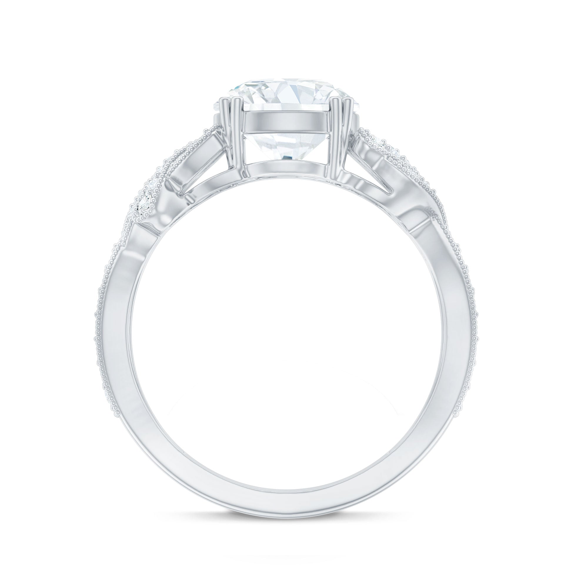 2 Carat Solitaire Lab Grown Diamond Non Traditional Engagement Ring