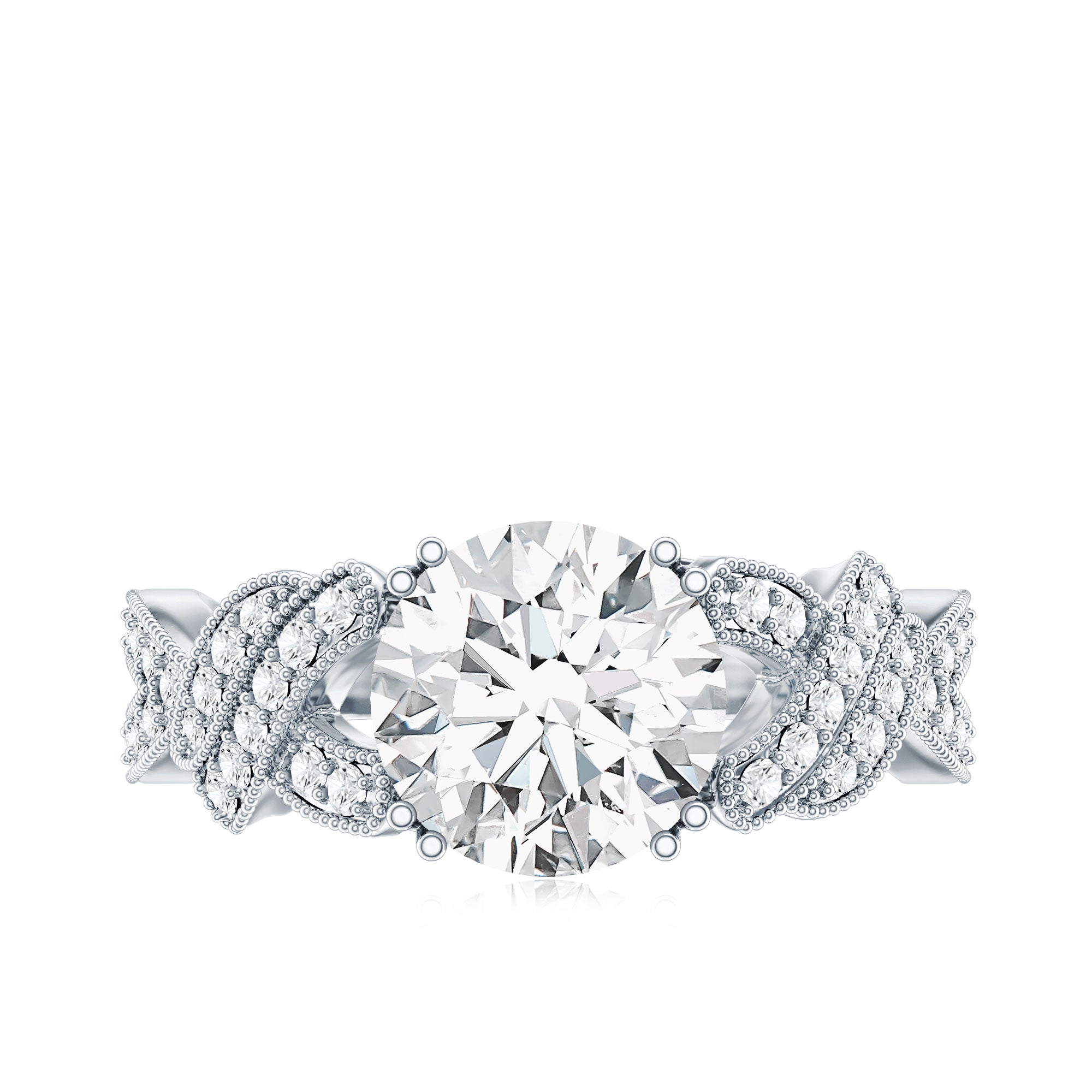 2 Carat Solitaire Lab Grown Diamond Non Traditional Engagement Ring