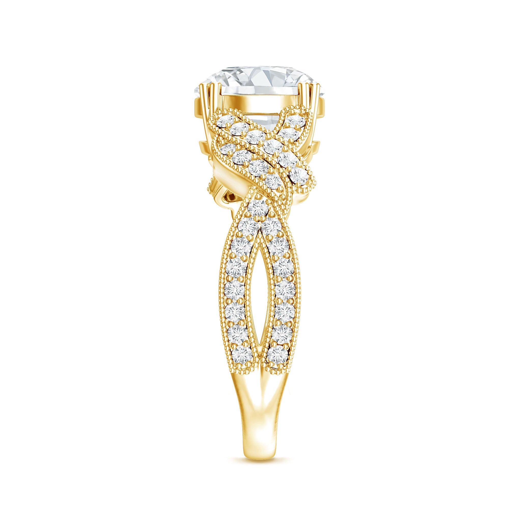 2 Carat Solitaire Lab Grown Diamond Non Traditional Engagement Ring