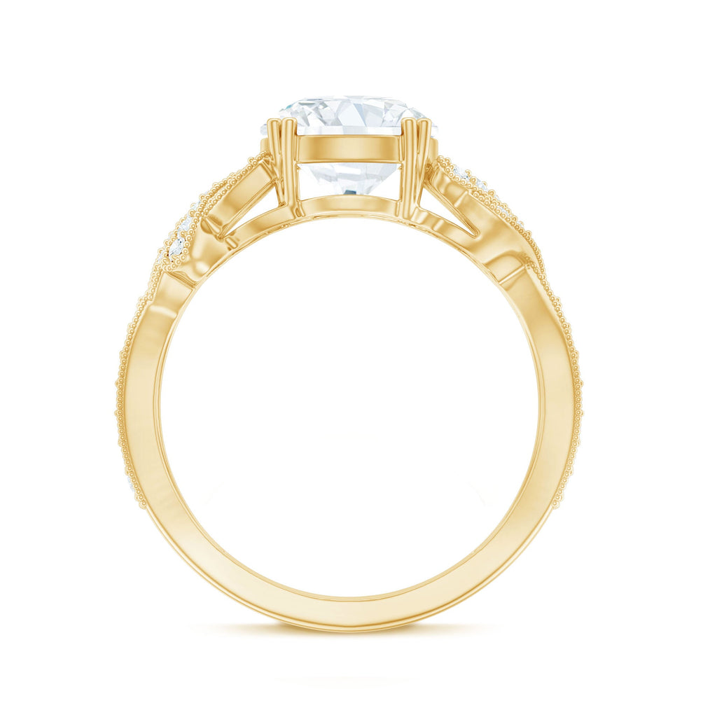 2 Carat Solitaire Lab Grown Diamond Non Traditional Engagement Ring