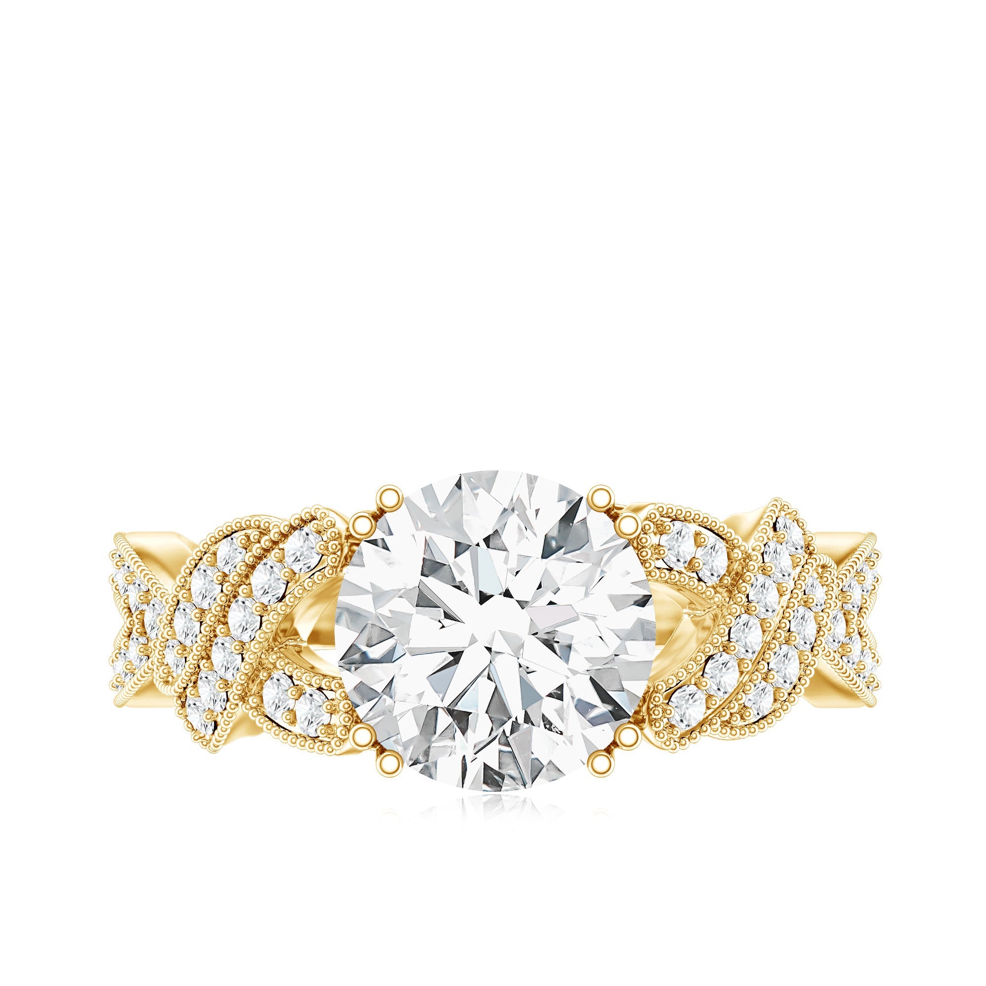 2 Carat Solitaire Lab Grown Diamond Non Traditional Engagement Ring