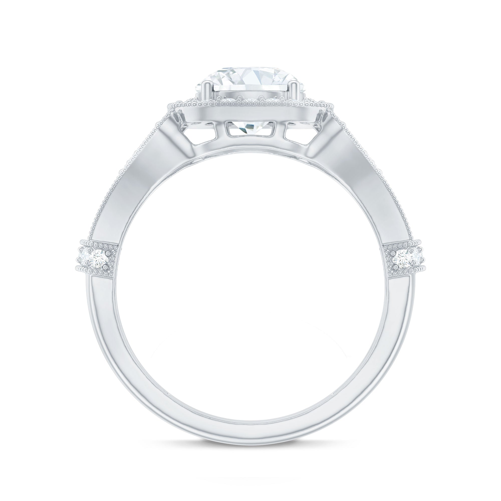 Certified 1.2 Carat Lab Grown Diamond Vintage Style Engagement Ring