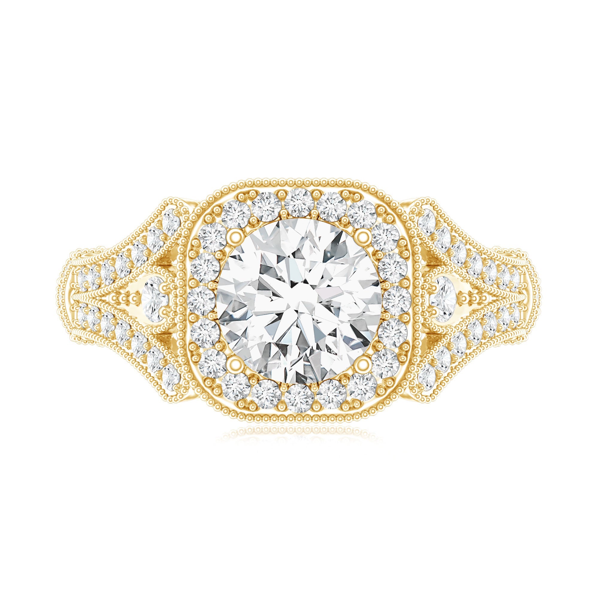 Certified 1.2 Carat Lab Grown Diamond Vintage Style Engagement Ring