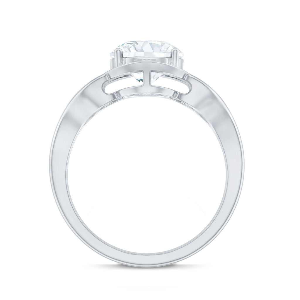 2 Carat Lab Grown Diamond Art Deco Engagement Ring