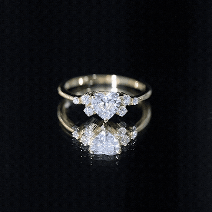 0.75 Carat Lab Grown Diamond Heart Shaped Engagement Ring