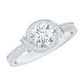 0.9 Carat Lab Grown Diamond Designer Halo Engagement Ring