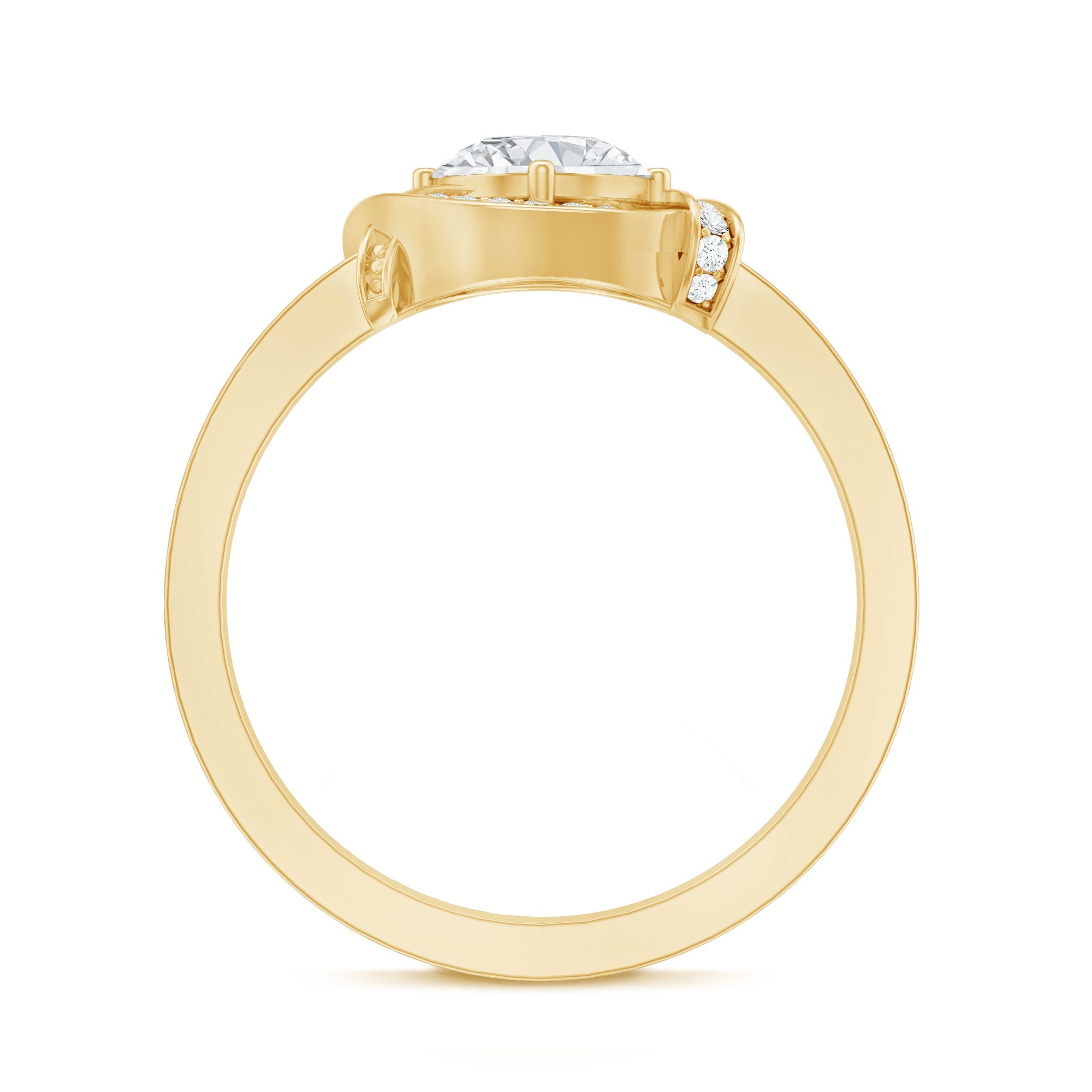 0.9 Carat Lab Grown Diamond Designer Halo Engagement Ring