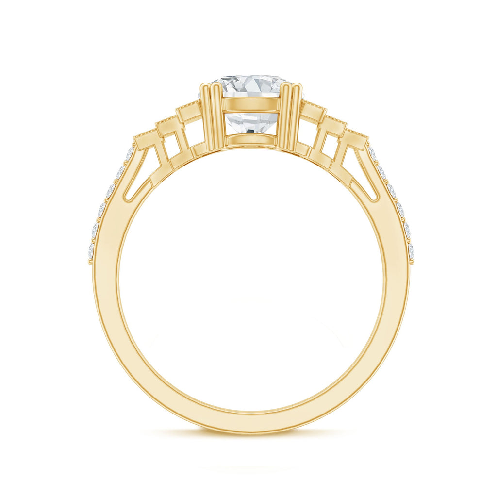 2 Carat Lab Grown Diamond Retro Engagement Ring