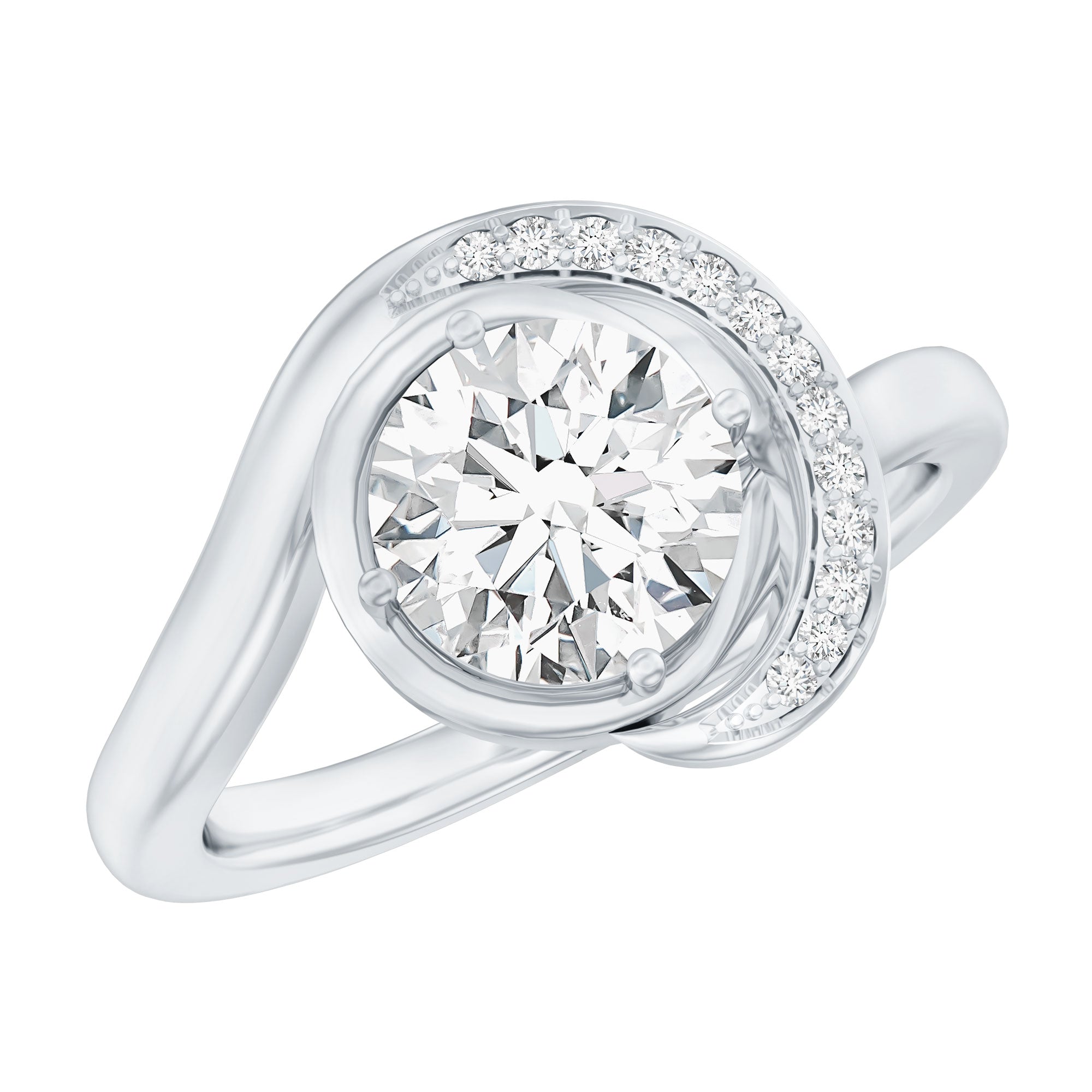 1.2 Carat Lab Grown Diamond Unique Engagement Ring For Her