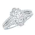 1.2 Carat Oval Lab Grown Diamond Vintage Engagement Ring For Women