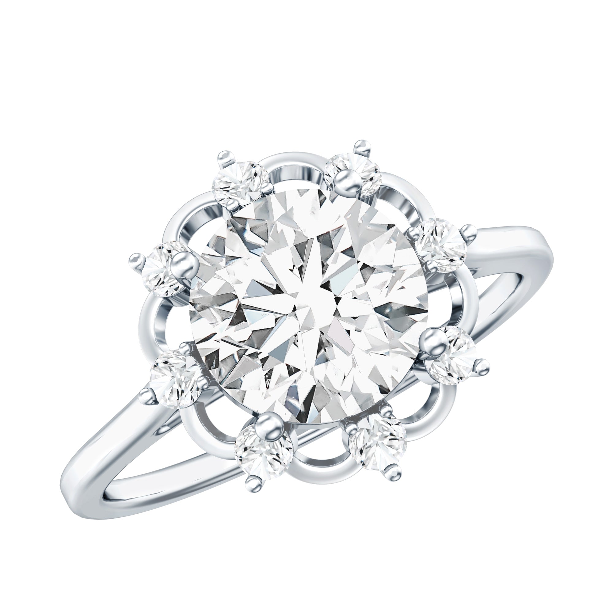 2 Carat Lab Grown Diamond Statement Engagement Ring