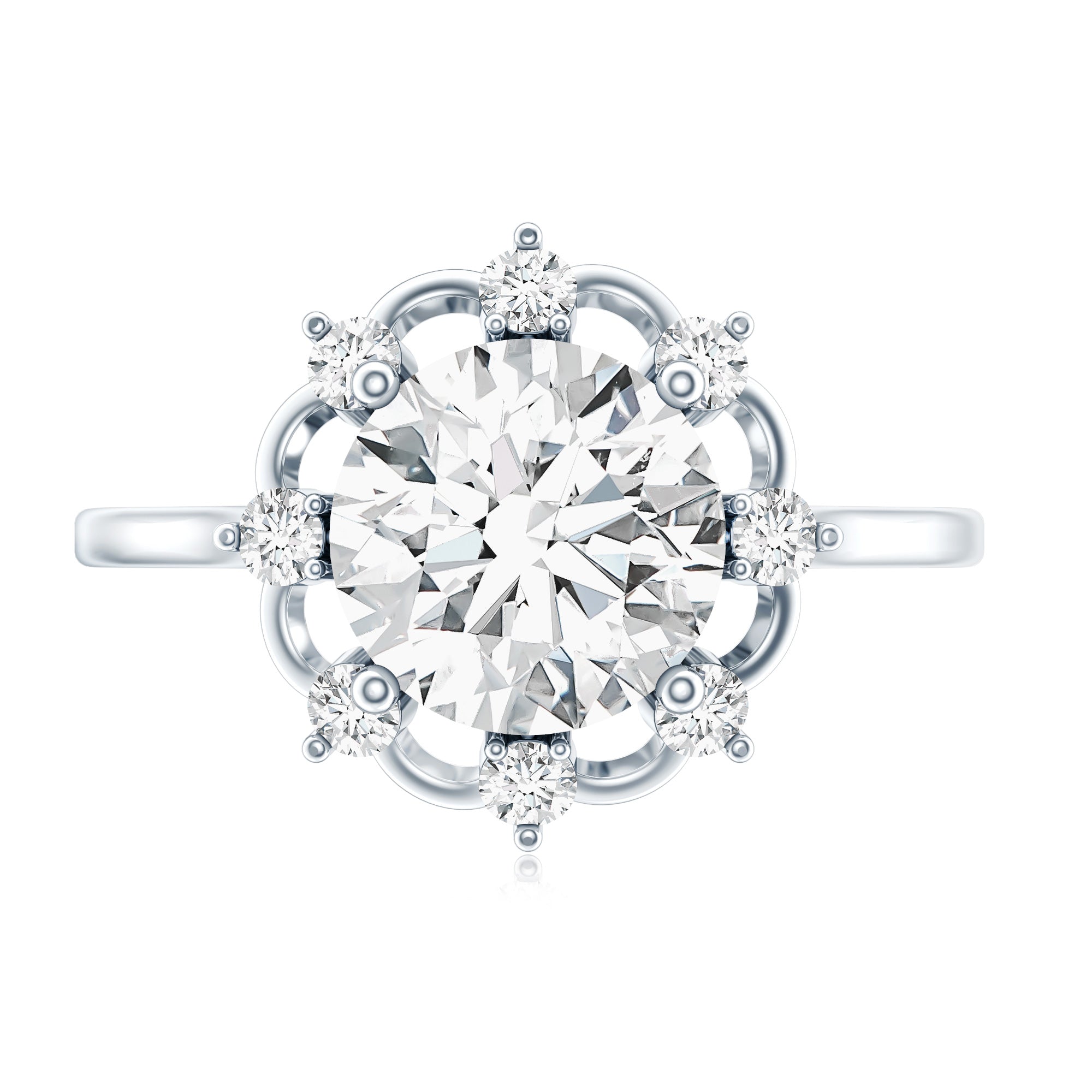 2 Carat Lab Grown Diamond Statement Engagement Ring