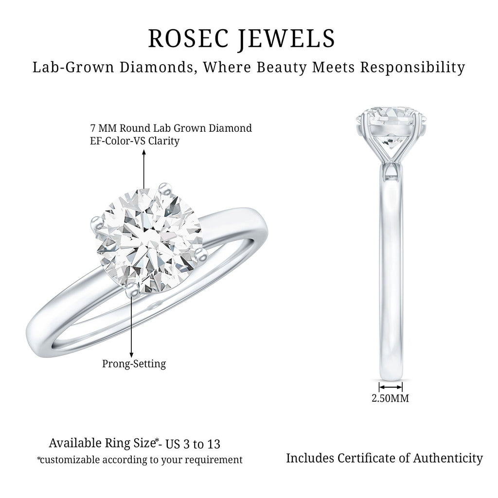 Lab Grown Diamond 1 Carat Engagement Ring For Women