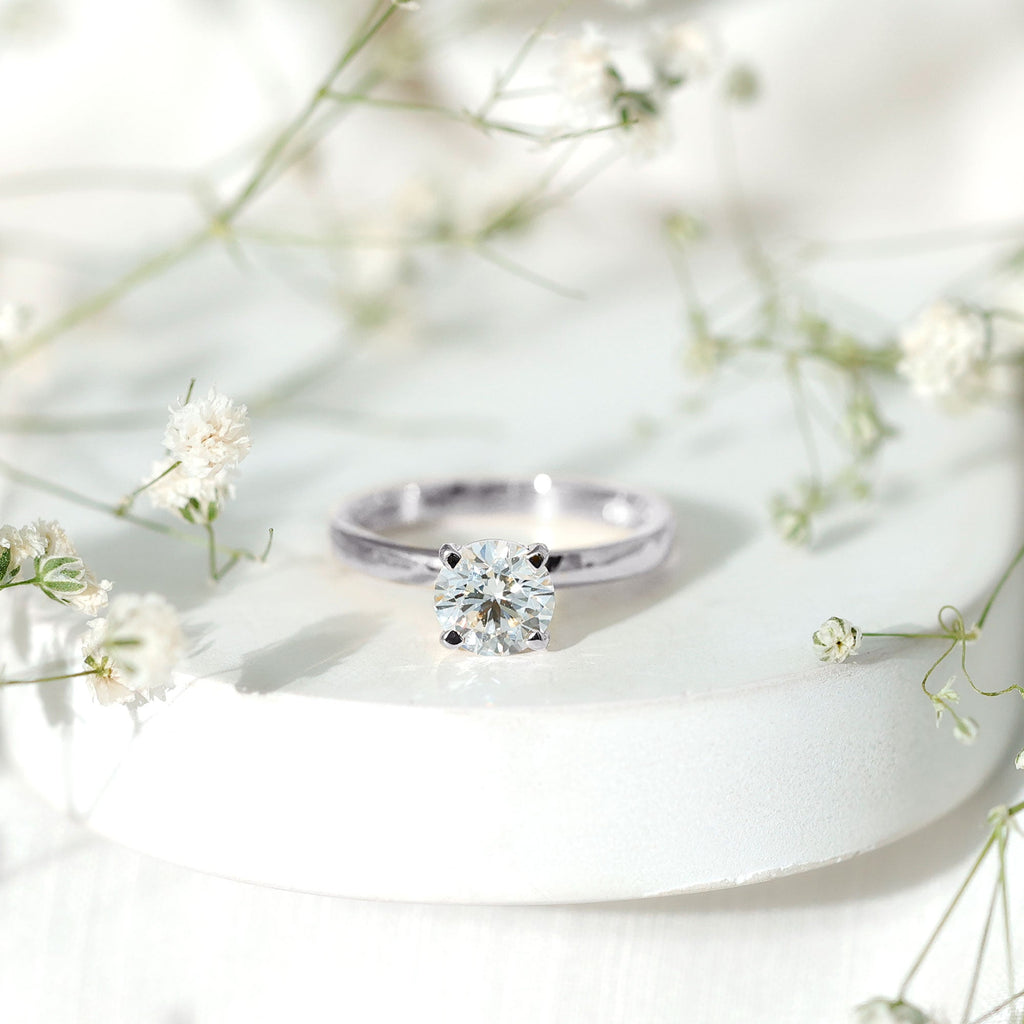 Lab Grown Diamond 1 Carat Engagement Ring For Women