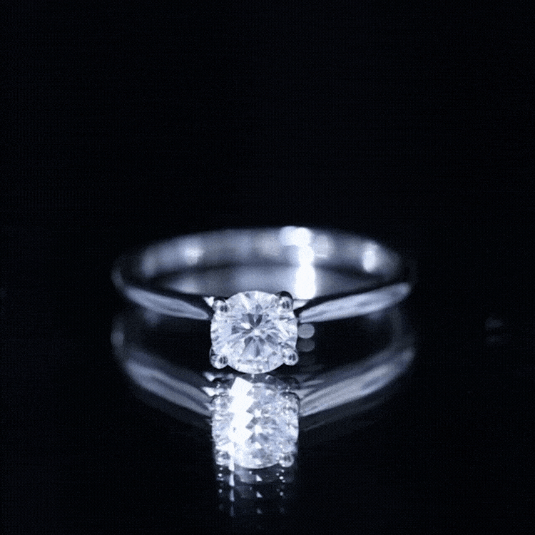 0.9 Carat Solitaire Lab Grown Diamond Circle Engagement Ring