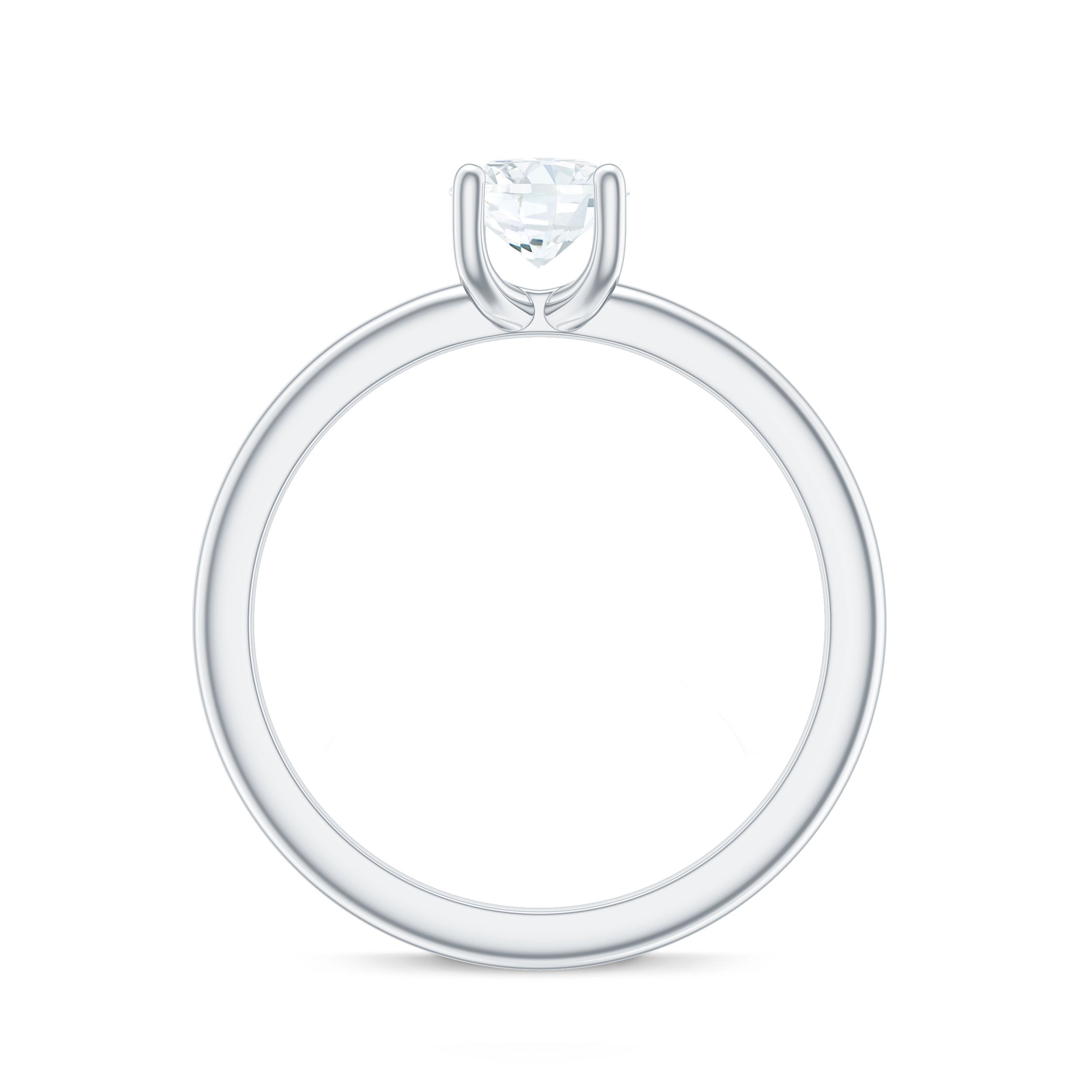 0.9 Carat Certified Lab Grown Diamond Round Cut Engagement Ring
