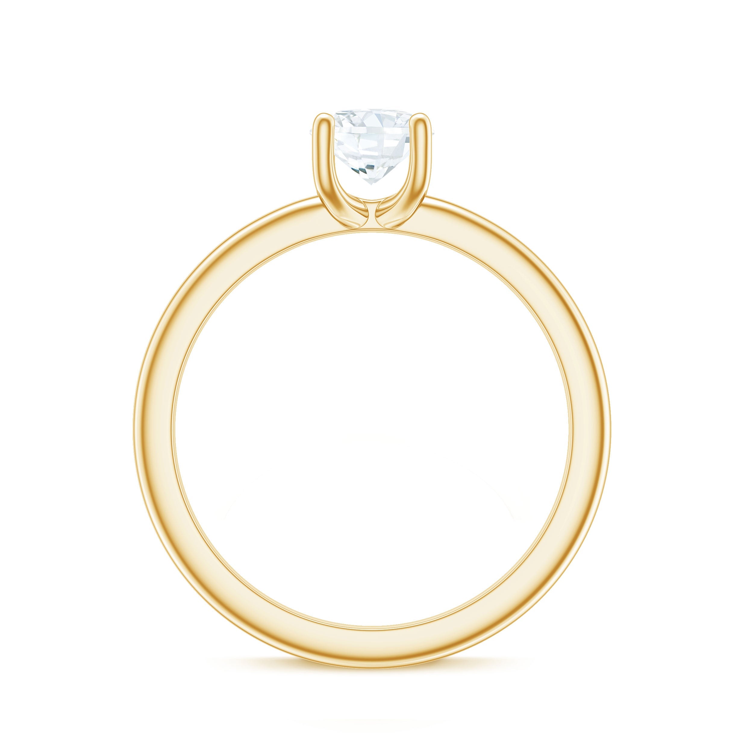0.9 Carat Certified Lab Grown Diamond Round Cut Engagement Ring