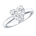 Certified Lab Grown Diamond Heart Engagement Ring 2 Carat