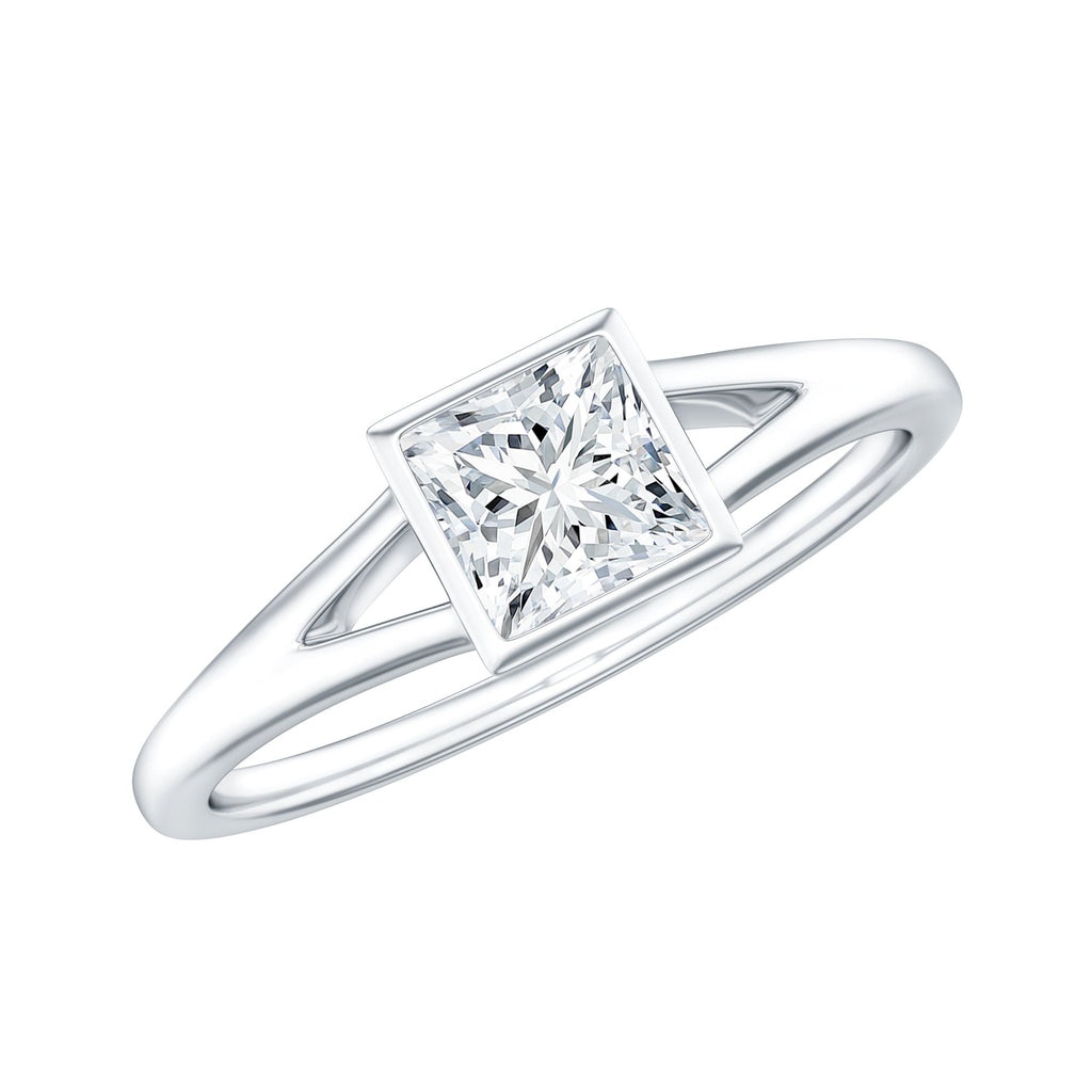 Certified 0.8 Carat Lab Grown Diamond Solitaire Promise Ring