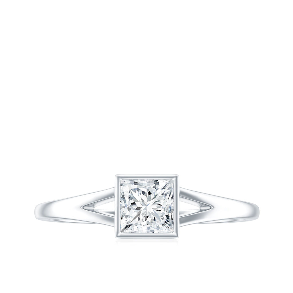 Certified 0.8 Carat Lab Grown Diamond Solitaire Promise Ring