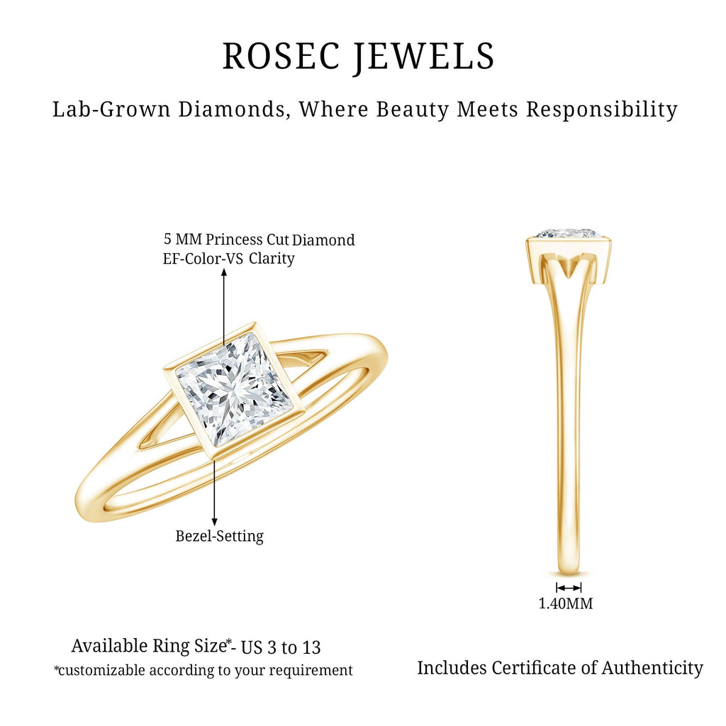 Certified 0.8 Carat Lab Grown Diamond Solitaire Promise Ring