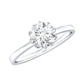 0.9 Carat Lab Grown Diamond Round Cut Engagement Ring