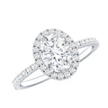 Certified 1.2 Carat Lab Grown Diamond Oval Engagement Ring With Side Stones